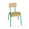 Kindergarden plywood chair with metal leg